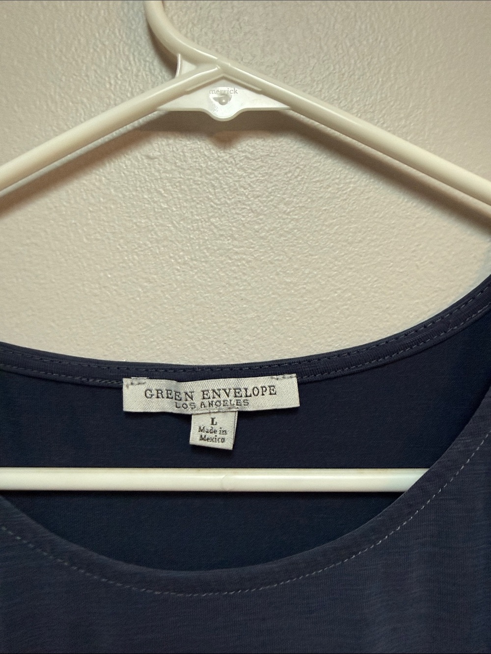 Green Envelope Navy Tie-Front Short Sleeve Tee - Picture 2 of 2